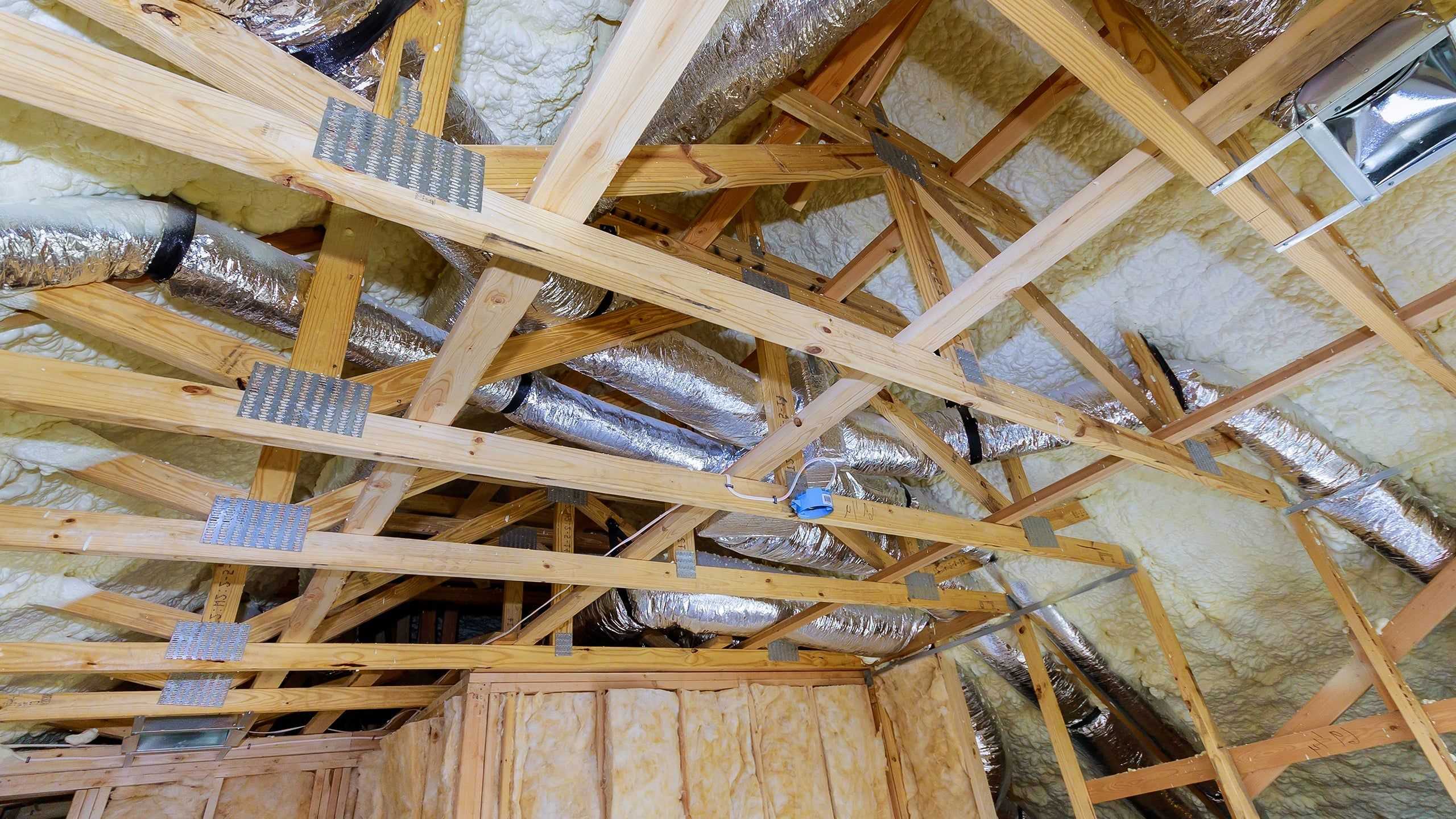 a new construction attic space